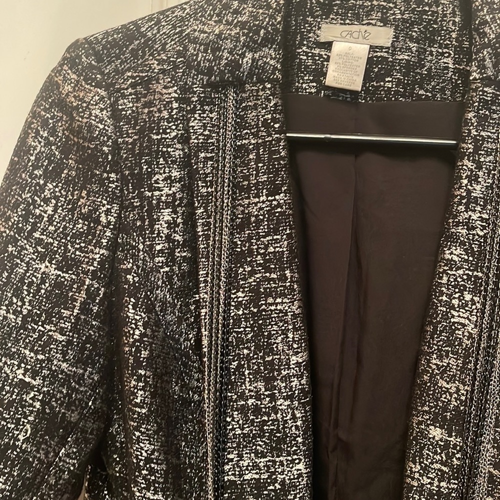 Cache blazer with silver black chain detail